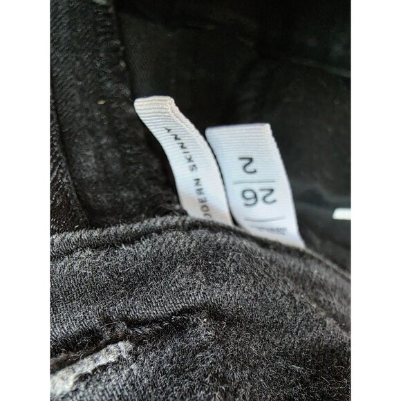 Loft Modern Skinny Jeans Black Size 26/2 Womens Denim - Picture 4 of 5